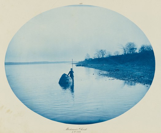 [mechanic's rock, low water]; henry p. bosse (american, 1844 - 1903); 1889; cyanotype; 26.5 × 33.2 cm (10 7:16 × 13 1:16 in.); 2002.32.4; j. p